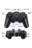 2.4Ghz Android Telefon Kablosuz Oyun Kolu Gamepad PC TV Box PS3