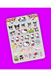 Sanrio Karışık Sticker Set Etiket A5 (13x18) 30 Etiket