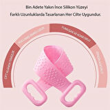 Sylar Çift Taraflı Banyo Hamam Lifi Silikon Masajlı Yumuşak Duş Lifi Uzun Ömürlü Hazır Banyo Keses