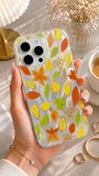 iPhone 16 PRO uyumlu - Aurora Parlak Tüy Desenli Gümüş Koruyucu Silikon Telefon Kılıfı