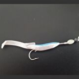 Levrek Lüfer Avcısı (3 ADET) Çelik Telli Silikon Balık 6,5 Cm Mavi