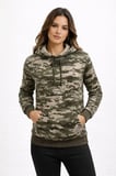 USLUCAN ALIŞVERİŞ Kamuflaj Desenli 2 İplik 4 Mevsim Kapüşonlu Kanguru Cepli Hoodie Sweatshirt - Kamuflaj