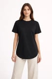 USLUCAN ALIŞVERİŞ Basic T-Shirt Kısa Kol Bisiklet Yaka Oval Kesim Tişört - Siyah