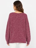 Kadın Pembe Triko Oversize Kazak