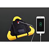 Reflektör Acil Durum Uyarı Lambası Uyarı Işığı Güneş Enerjili USB Şarjlı