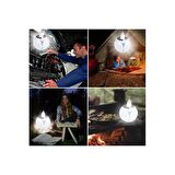 Solar 5 Kanatlı Kamp Lambası Beyaz Işık