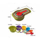 Sylar Pratik Ölçü Kaşığı Kabı 5li Şeker Baharat Sıvı Ölçer Aparat