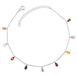 STİLLOVE Gümüş Renkli Damla Kadın Halhal