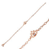 STİLLOVE Gümüş Rose Lotus Çiçeği Kadın Bileklik