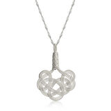 STİLLOVE Gümüş Kazaziye Örgü Kadın Kolye