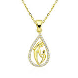 STİLLOVE Gümüş Gold Damla Anne Çocuk Kolyesi