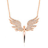 STİLLOVE Gümüş Rose Mikail Meleği Kadın Kolye