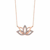 STİLLOVE Gümüş Rose Lotus Çiçeği Kolye