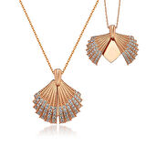 STİLLOVE Gümüş Rose Kişiye Özel İstiridye Kadın Kolye