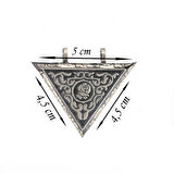 STİLLOVE Gümüş Üçgen İçi Açılabilen Gül Muskalık Kolye