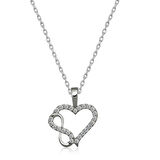 STİLLOVE Gümüş Kalpli Sonsuzluk Kadın Kolye