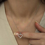 STİLLOVE Gümüş Kalpli Sonsuzluk Kadın Kolye