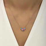 STİLLOVE Gümüş Rose Minimal Kelebek Kadın Kolye