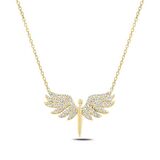 STİLLOVE Gümüş Gold Mikail Meleği Bayan Kolye