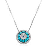 STİLLOVE Gümüş Rodyum Camgöz Nazar Kadın Kolye