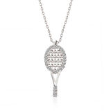 STİLLOVE ​Gümüş Tenis Raketi Kadın Kolye