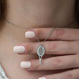 STİLLOVE ​Gümüş Tenis Raketi Kadın Kolye