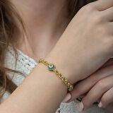 STİLLOVE ​Gümüş Sosyete Gözlü Zincir Bileklik