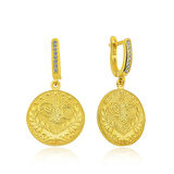 STİLLOVE Gümüş Reşat Detaylı Mengeçli Küpe