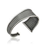 STİLLOVE Gümüş Eskitme Desenli Kadın Bilezik