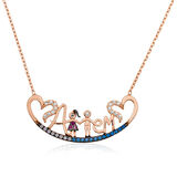 STİLLOVE Gümüş Annem Yazılı Kadın Kolye