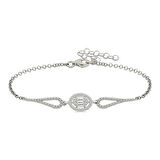 STİLLOVE Gümüş Rodyum Oval Baget Bileklik