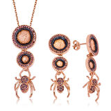 STİLLOVE Gümüş Örümcek ve Yaprak Bayan Set