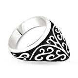 STİLLOVE Gümüş Desenli Okçu Zihgir Erkek Yüzük