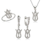 STİLLOVE Gümüş Lale Bayan Set