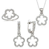 STİLLOVE Gümüş Çiçek Bayan Set