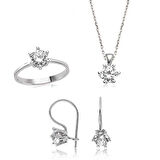 STİLLOVE Gümüş Tek Taş Bayan Set