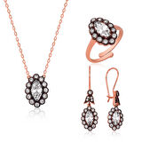 STİLLOVE Gümüş Elmas Montür Bayan Set