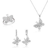 STİLLOVE Gümüş Kelebek Bayan Set