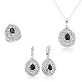 STİLLOVE Gümüş Damla Desenli Bayan Set