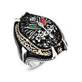 STİLLOVE Gümüş Osmanlı Devlet Armalı Pençe Erkek Yüzük