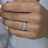 STİLLOVE Gümüş Zirkon Taşlı Kadın Yüzük