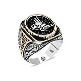 STİLLOVE Gümüş Tuğra Oval Erkek Yüzük