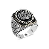 STİLLOVE Gümüş Süleyman Mührü Oval Erkek Yüzük