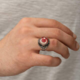 STİLLOVE Gümüş Ay Yıldız Erkek Yüzük