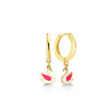 STİLLOVE Gümüş Gold Kuğu Sallantılı Kadın Küpe