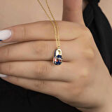 STİLLOVE Gümüş Gold Erkek Çocuk Pabuç Kadın Kolye