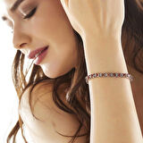 STİLLOVE ​Gümüş Kare Zultanit Taşlı Kadın Bileklik