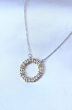 STİLLOVE 316L Çelik Gümüş Renk Zirkon Taşlı Gold Detay Xoxo Kadın Kolye