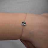 STİLLOVE Gümüş Rose Mistik Topaz Yonca Kadın Bileklik