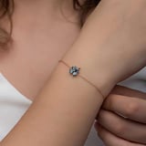 STİLLOVE Gümüş Rose Mistik Topaz Yonca Kadın Bileklik
